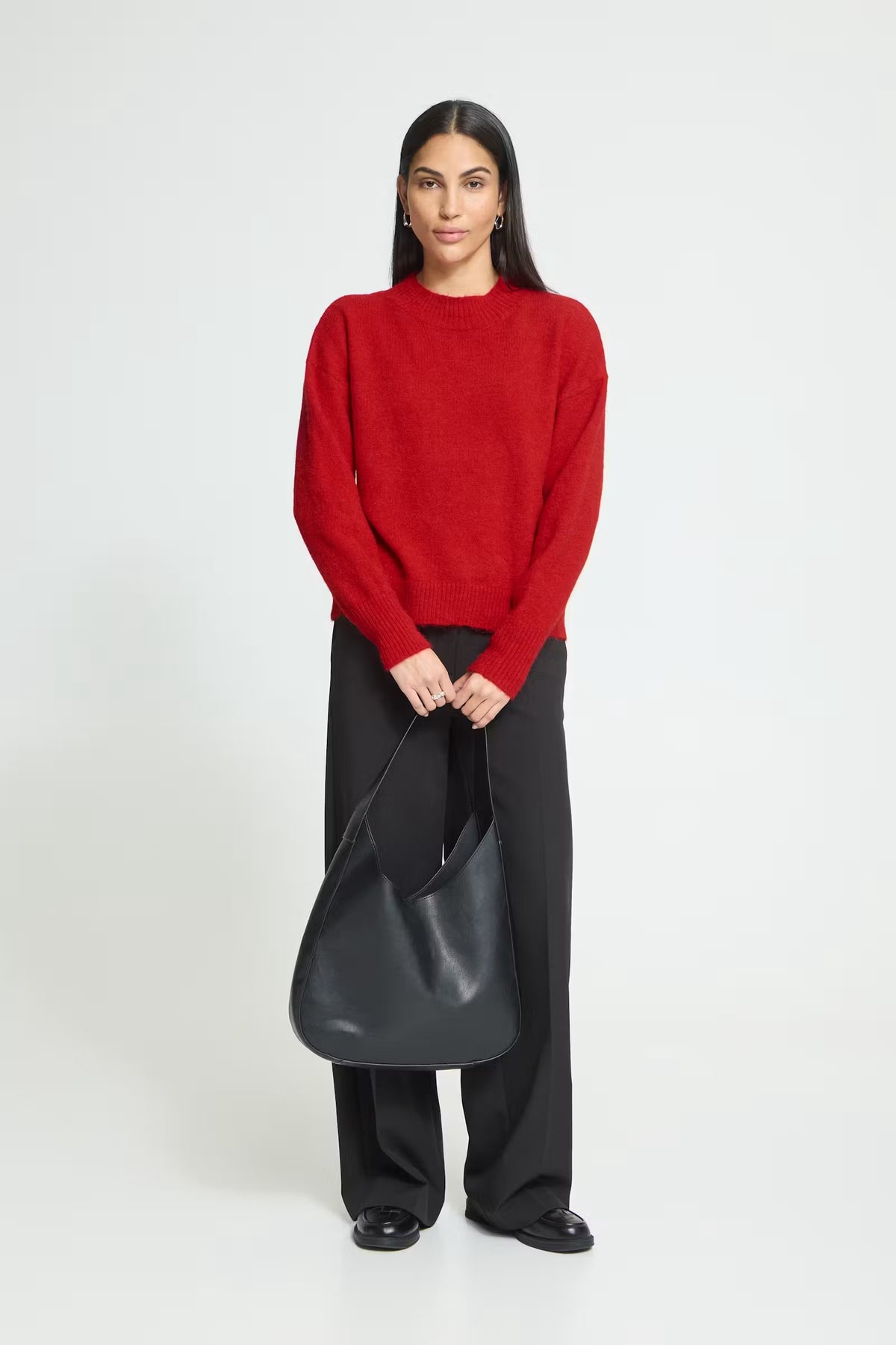 Sage Crew Neck Jumper - Salsa Red