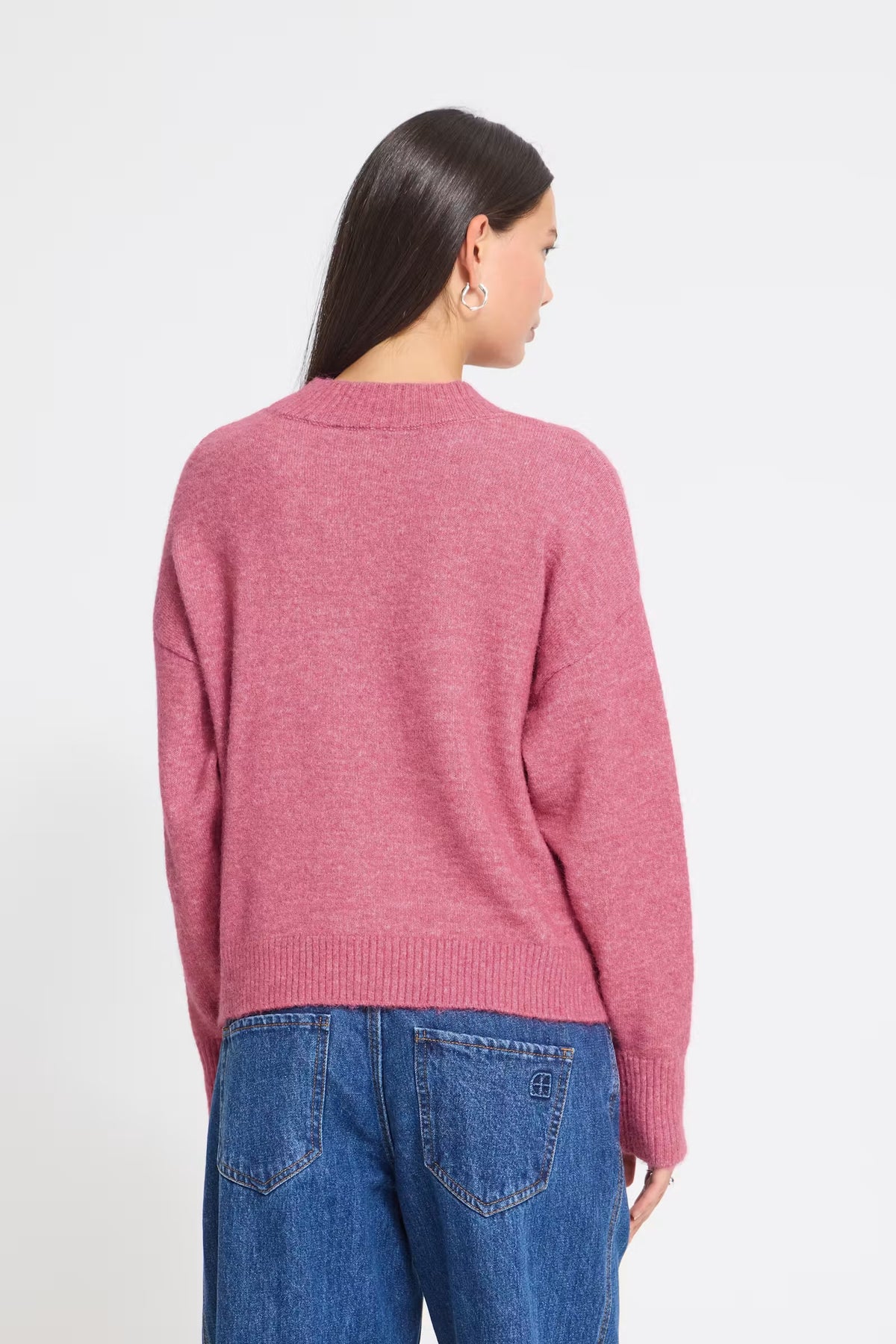 Sage Crew Neck Jumper - Fruit Dove Pink