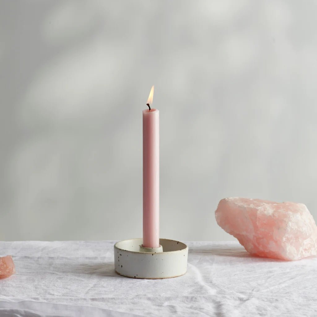 Heliotique | St Eval Rustic Dinner Candles Gift Pack - Rose Quartz