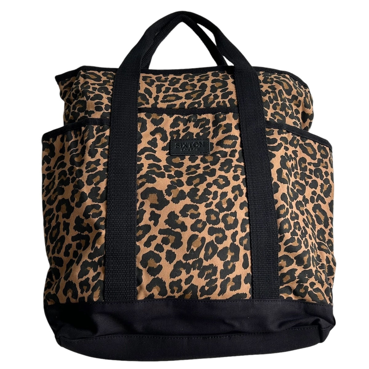 Heliotique | Sixton Leopard Print Backpack - Dark Brown & Black