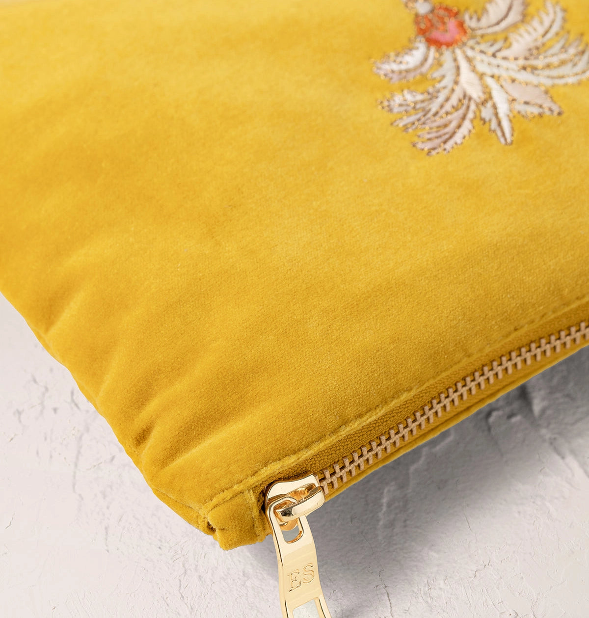 Heliotique Sunrise Palms Mini Pouch - Mustard