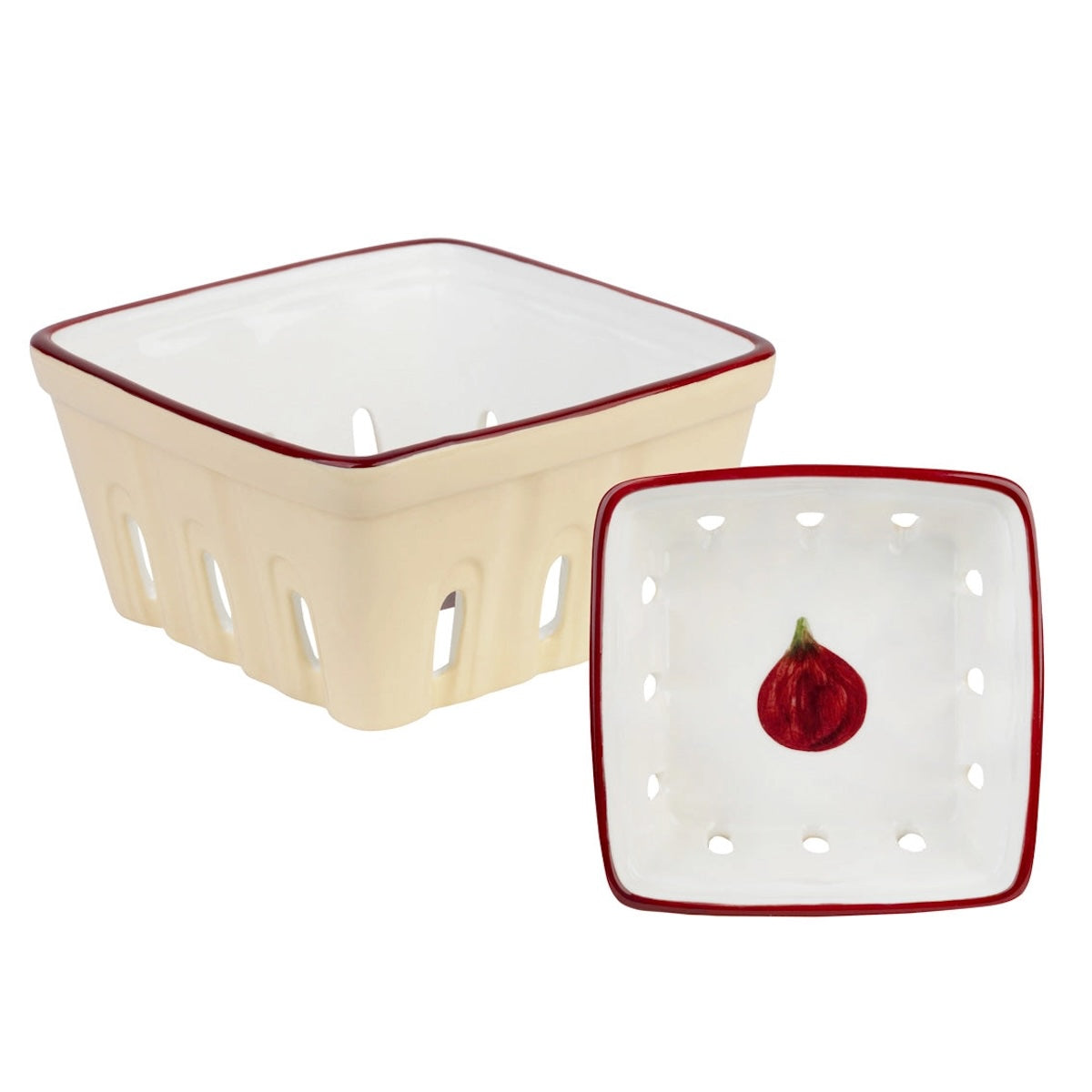 Ceramic Fruit Punnet - Fig