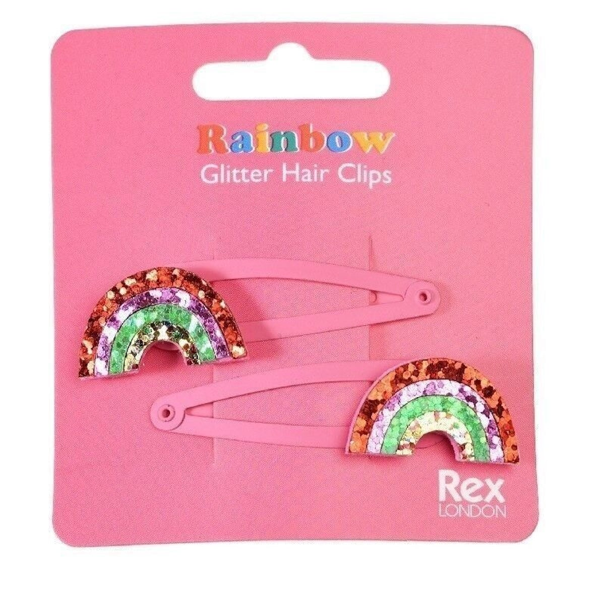 Heliotique Glitter Hair Clips - Rainbow