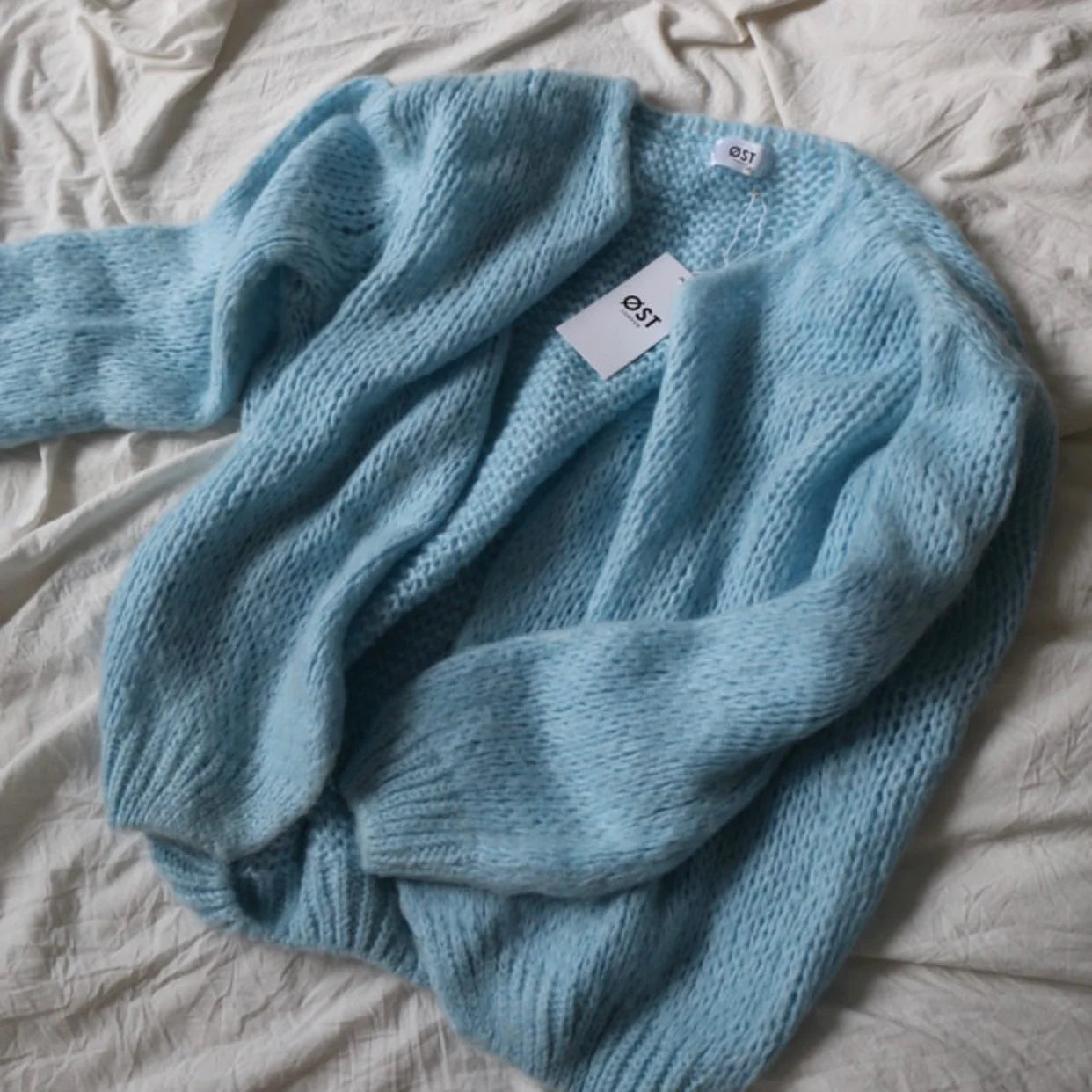 Heliotique | Ost London Smila Mohair Cardigan - Light Blue