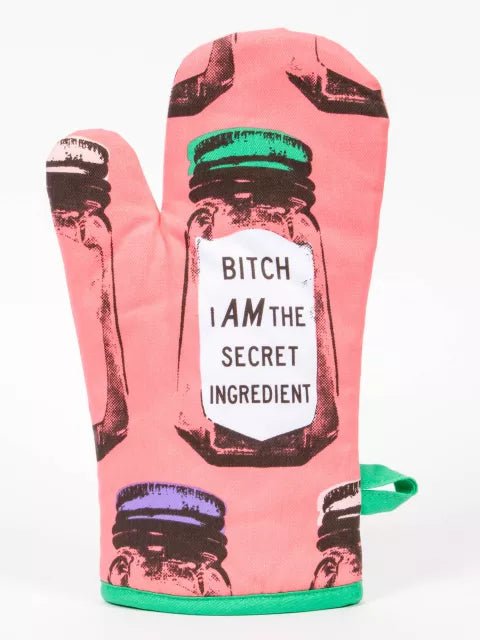 Heliotique | Blue Q Bitch I Am The Secret Ingredient Oven Mitt