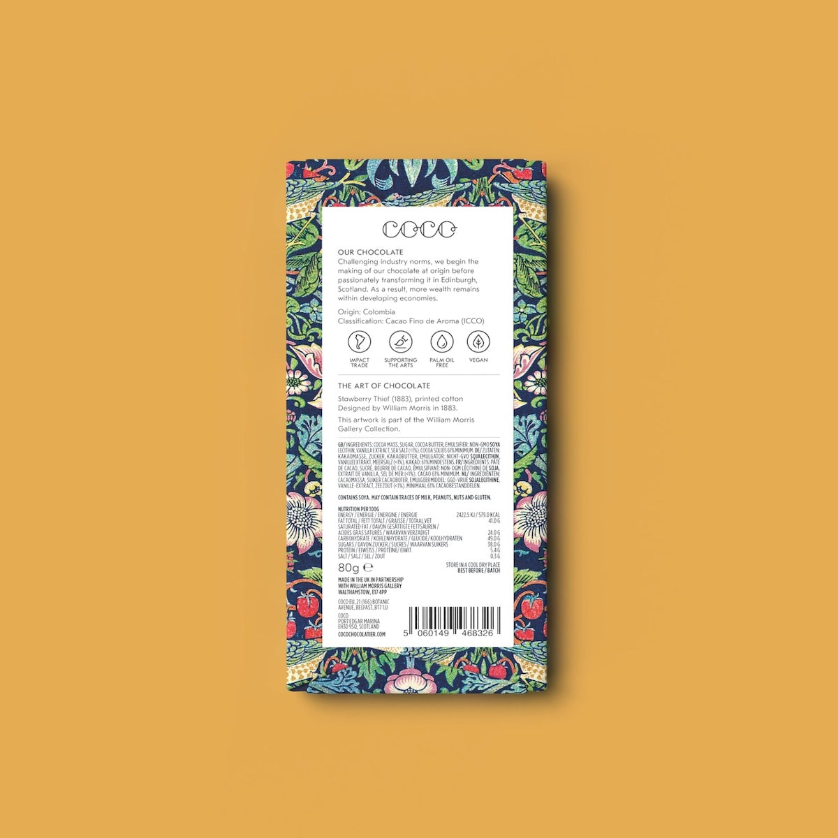 William Morris Limited Edition Sea Salt Dark Chocolate