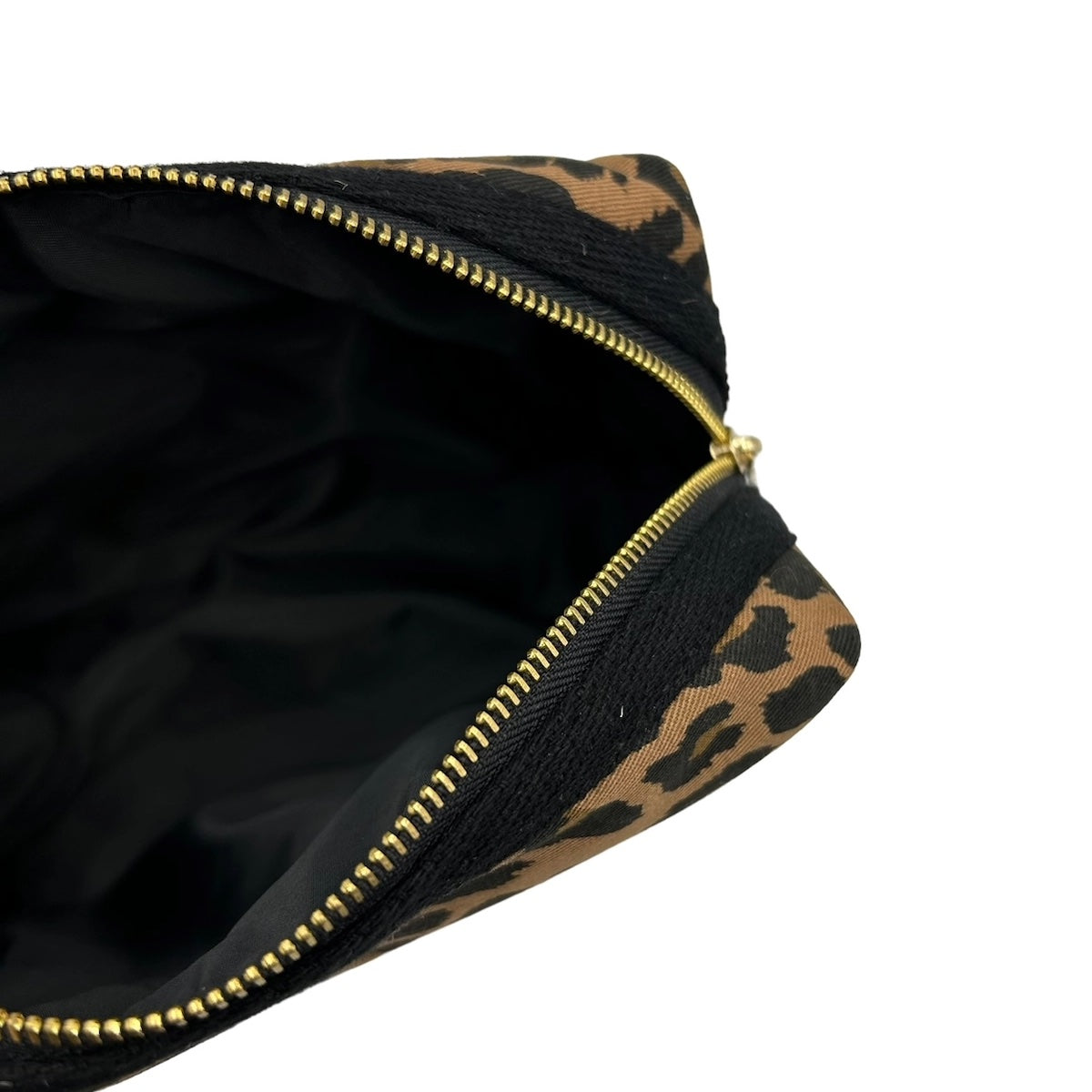 Heliotique | Sixton Leopard Cosmetic Bag & Gold Palm Brooch