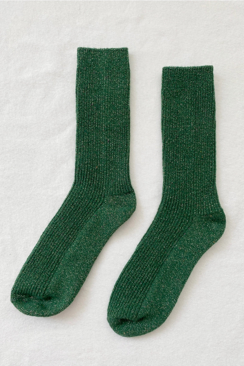 Heliotique | Le Bon Shoppe Winter Sparkle Socks - Evergreen