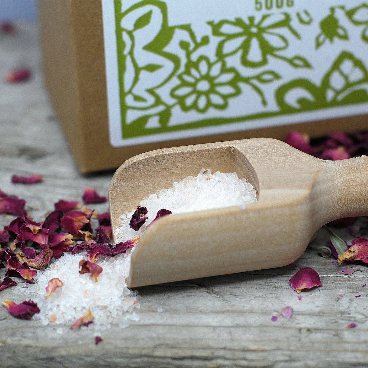 Bath Salts 500g - Rose Petal & Ylang Oil