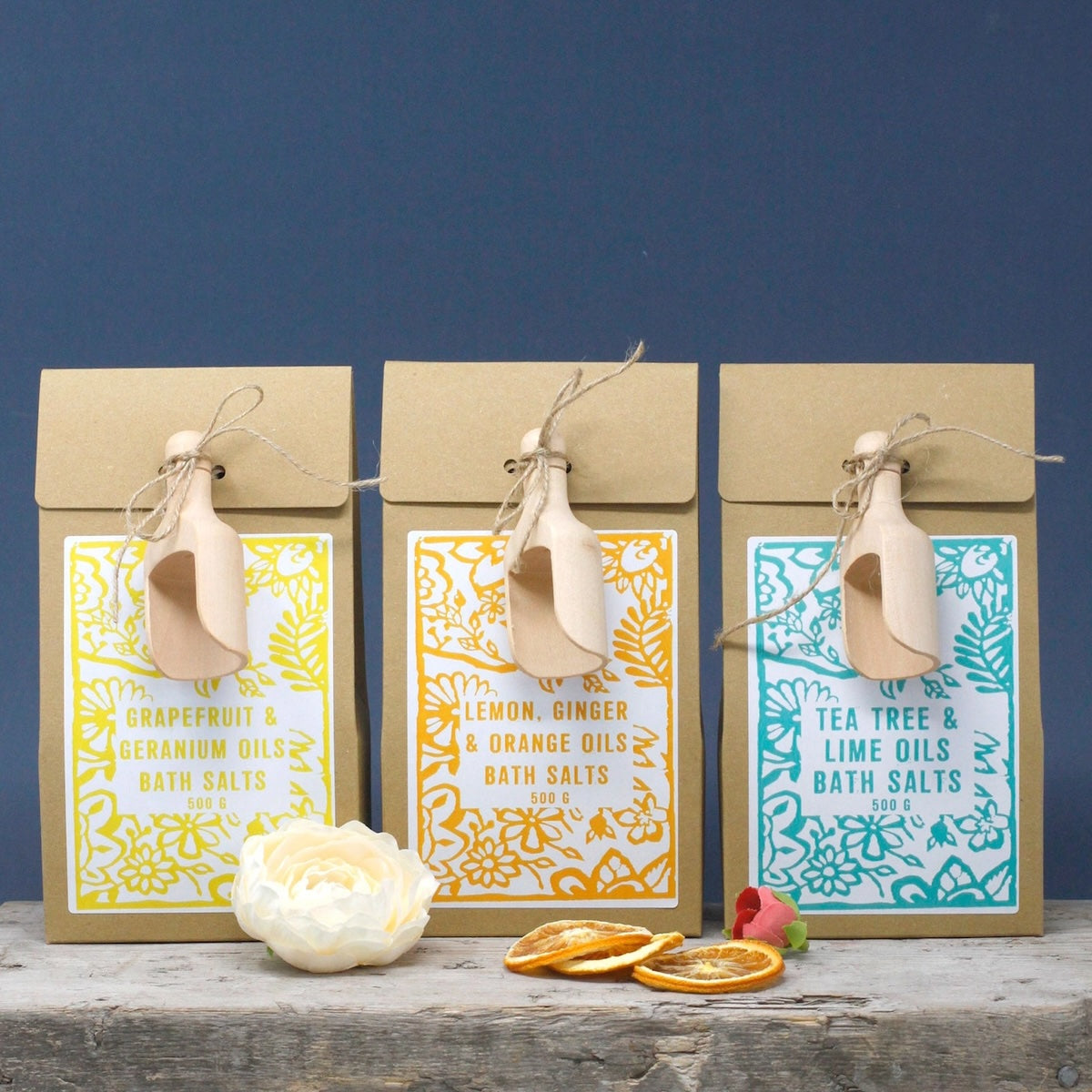 Bath Salts 500g - Lemon, Ginger & Orange Oils