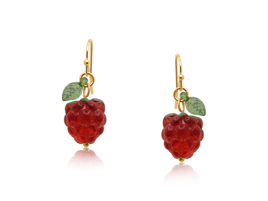 Heliotique | Big Metal London Malina Raspberry Dangle Earrings