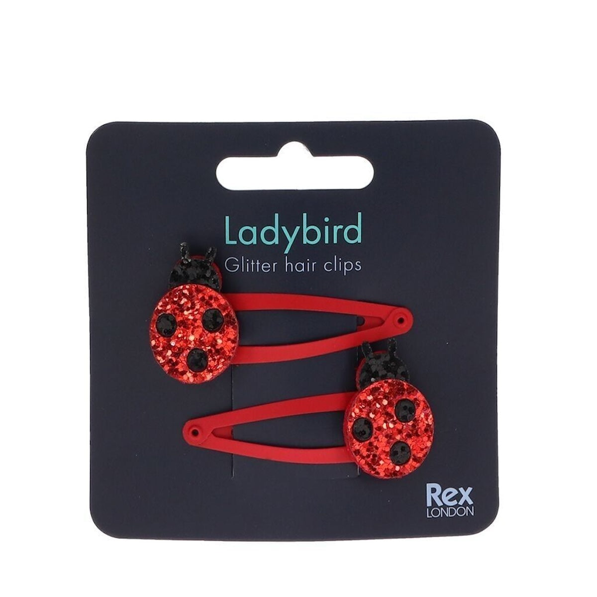 Heliotique Glitter Hair Clips - Ladybird