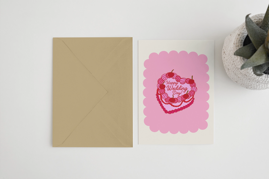 Heliotique | Blue Iris Happy Wedding Day Card
