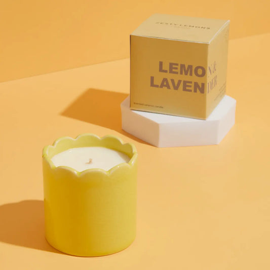 Heliotique Kiln Scalloped Candle - Lemon & Lavender