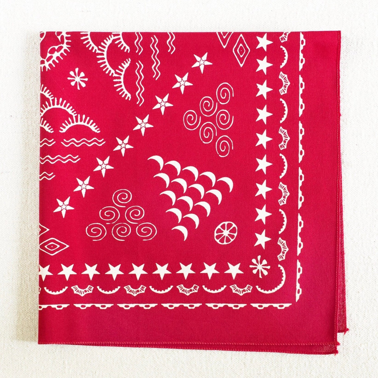 Heliotique Elements Cotton Bandana - Red