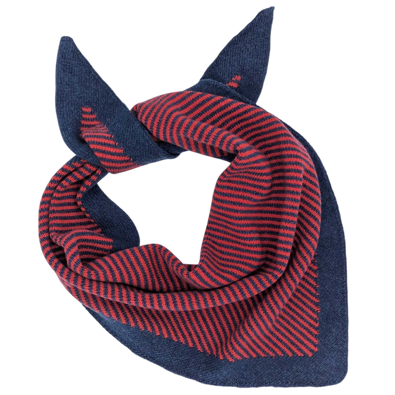 Heliotique | Catherine Tough Lambswool Triangle Stripe Neck Scarf