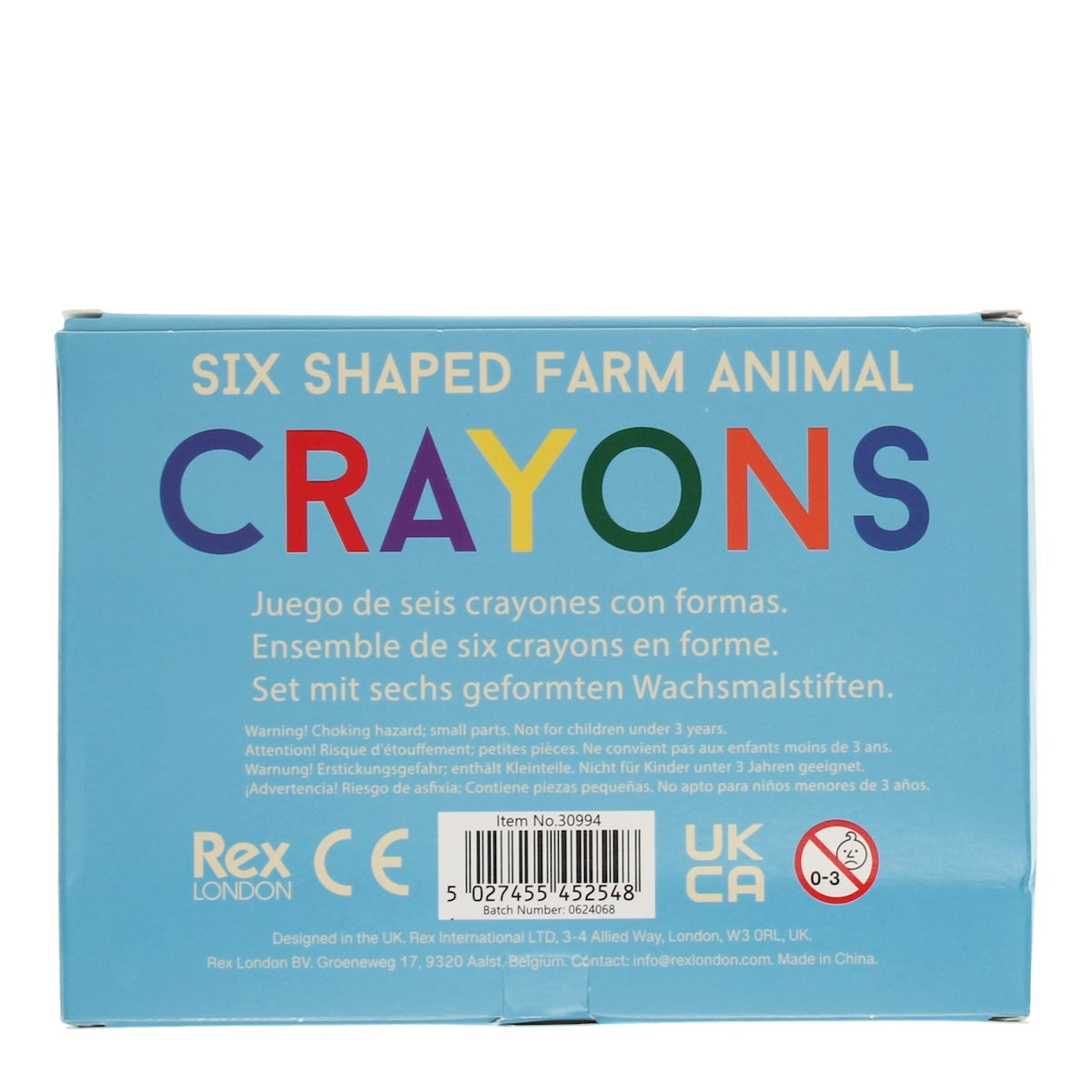 Animal Head Crayons - Set of 6