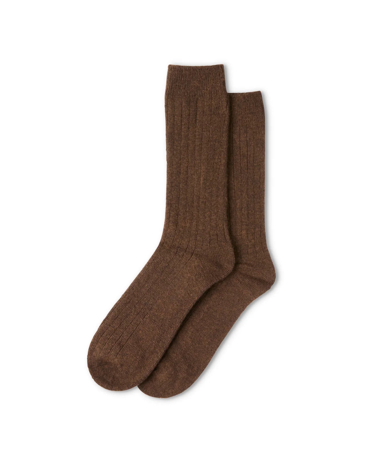 Heliotique | Chalk Men's Cashmere Blend Socks - Chocolate Brown
