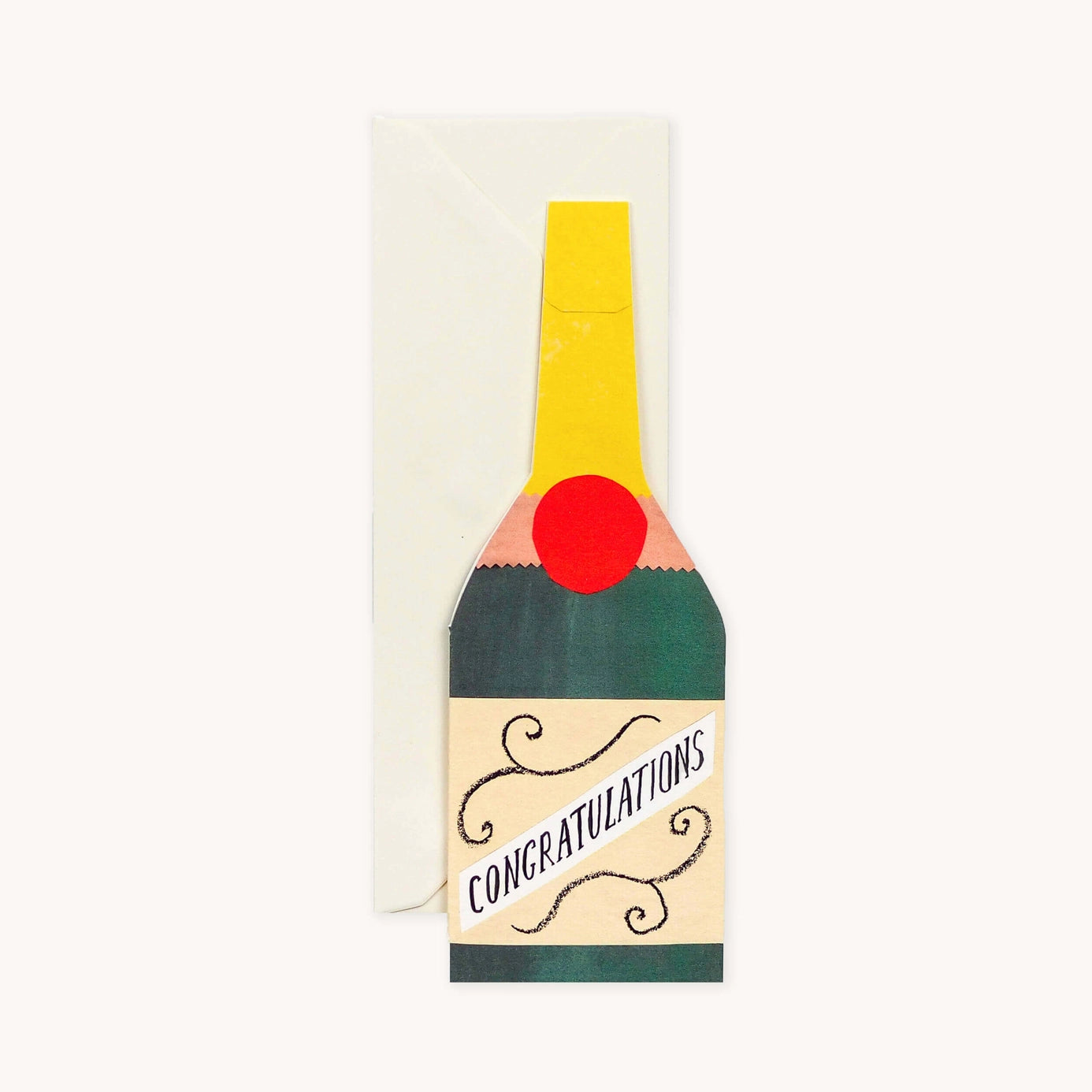 Heliotique Congratulations Champagne Bottle Card