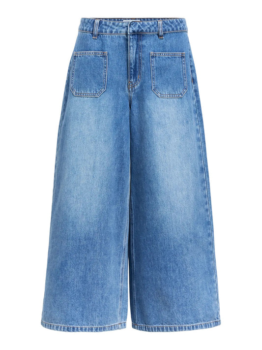 Heliotique Denim Pocket Culotte Jeans