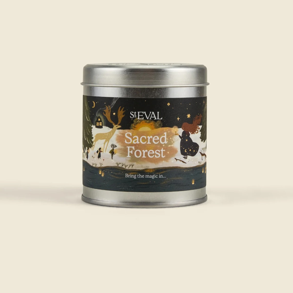 Sacred Forest Christmas Tin Candle