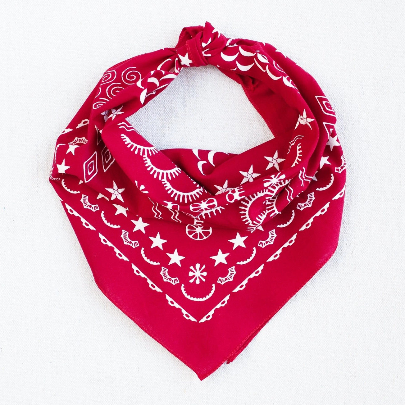 Heliotique Elements Cotton Bandana - Red