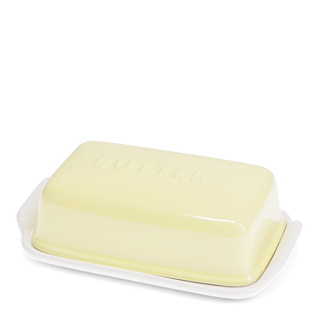Heliotique Ceramic Butter Dish - Yellow