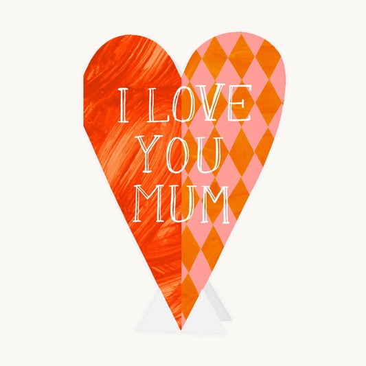 I Love You Mum Heart Card