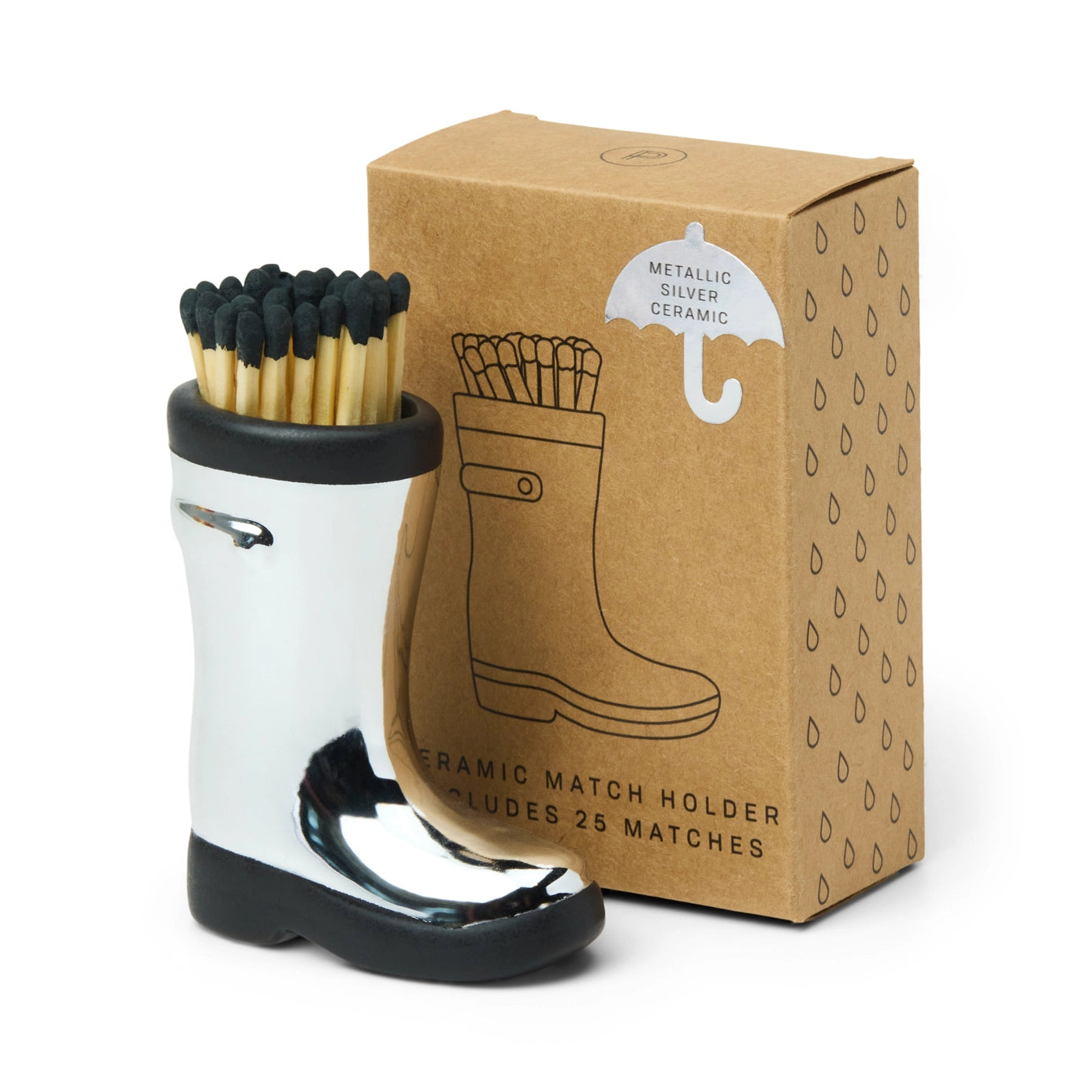 Heliotique Wellington Boot Match Stike - Silver