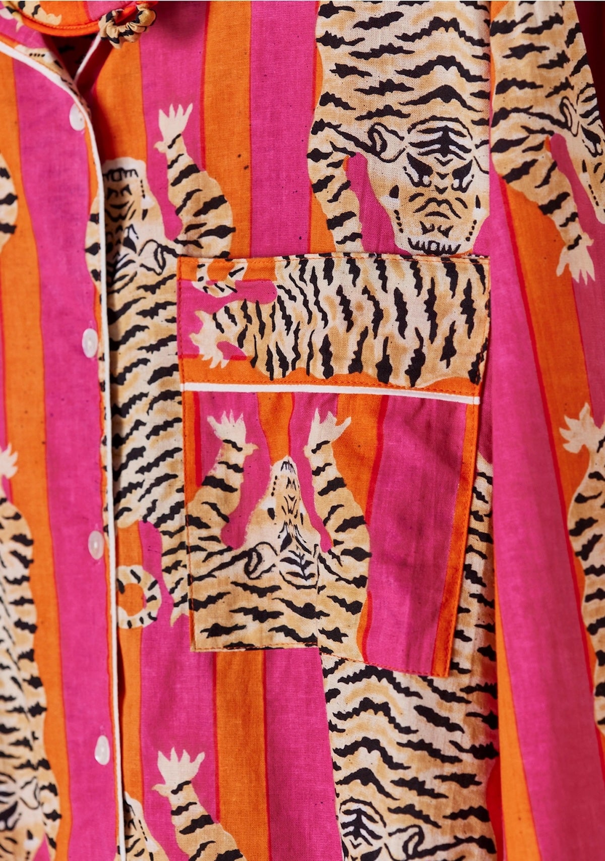 Heliotique | Namaste 100% Cotton Tiger Stripe Pyjamas