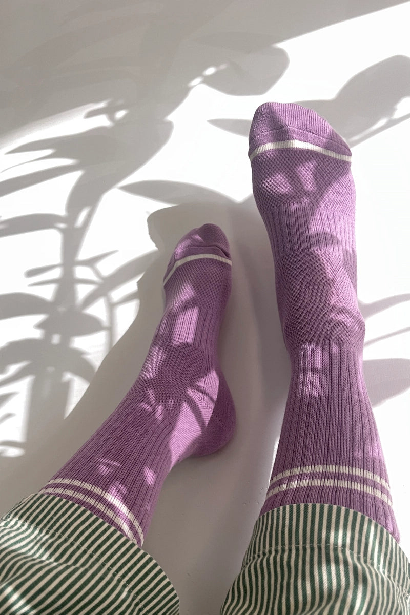 Heliotique | Le Bon Shoppe Boyfriend Socks - Grape Purple