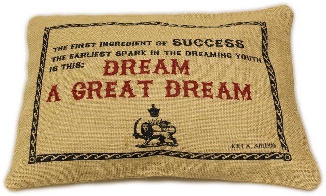 Heliotique | Small Jute Cushion - Dream A Great Dream