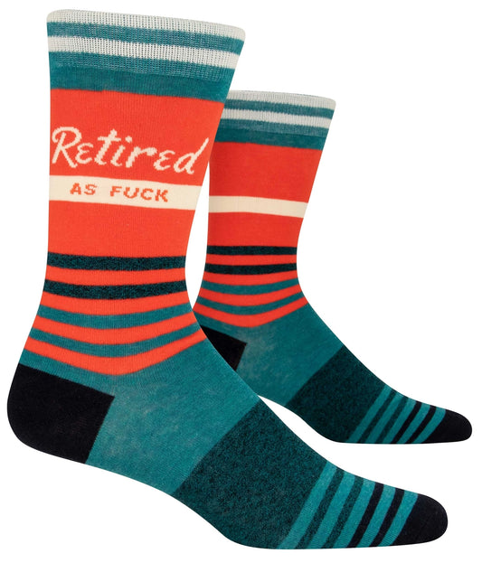 Heliotique | Blue Q 'Retired As Fuck' Men's Socks