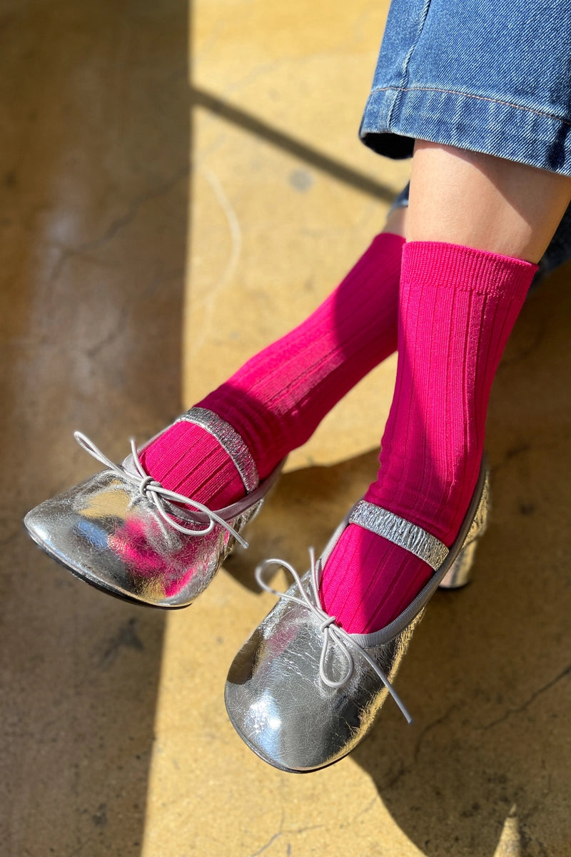 Heliotique | Le Bon Shoppe Her Socks - Fuchsia Pink