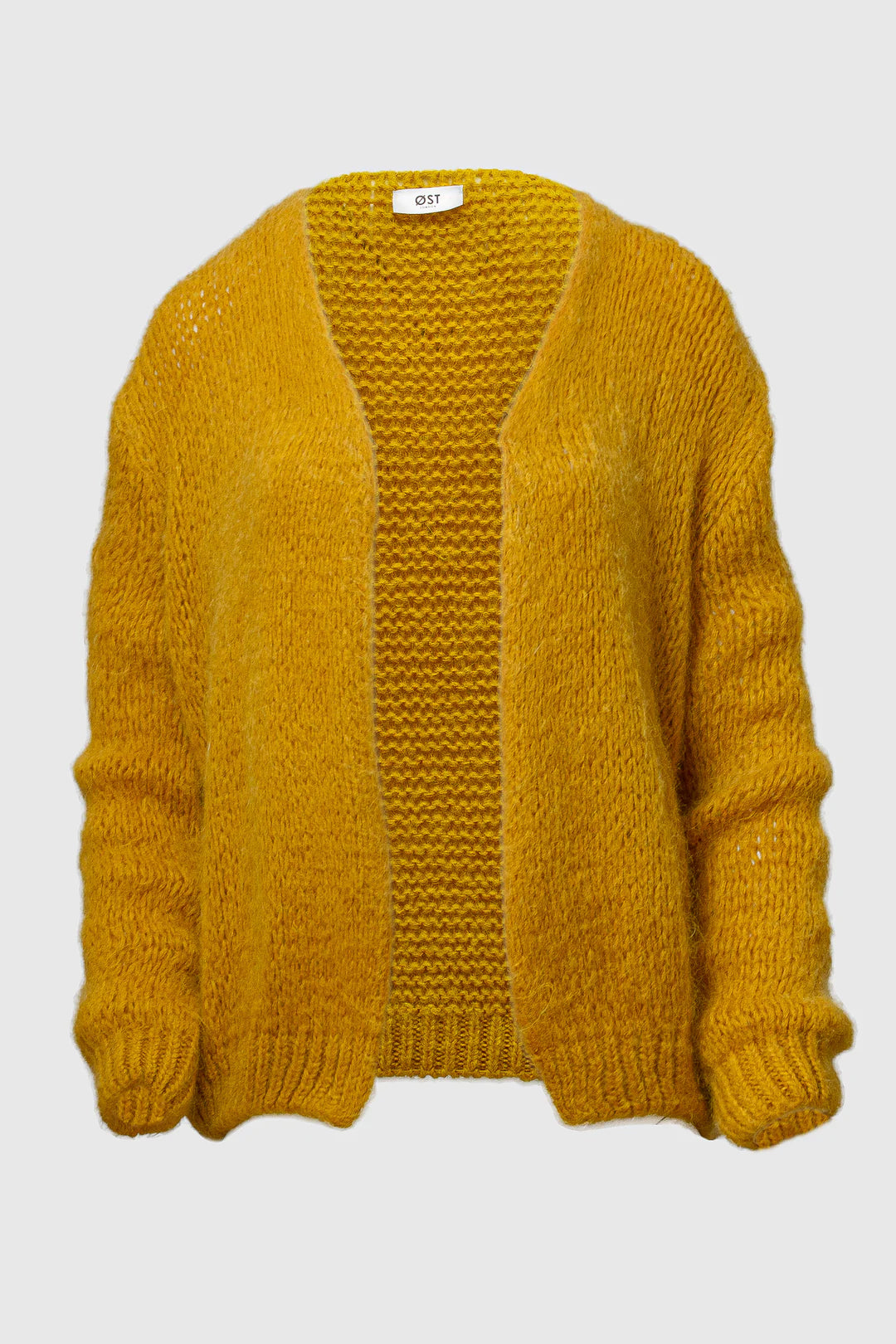 Heliotique | Ost London Smila Mohair Cardigan - Mustard Yellow