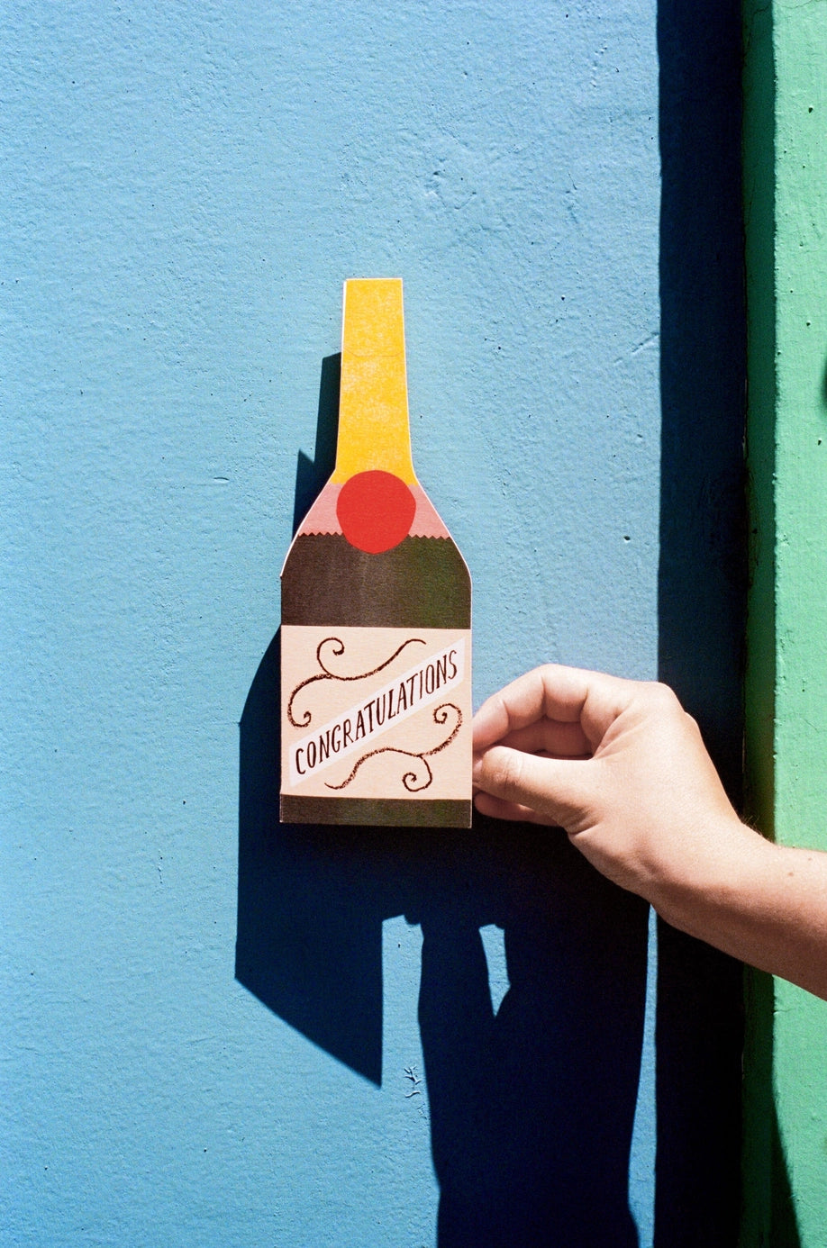 Heliotique Congratulations Champagne Bottle Card