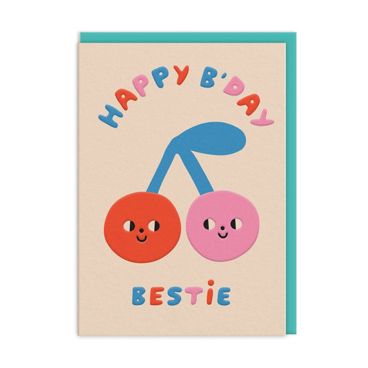 Heliotique Happy Birthday Cherries Card