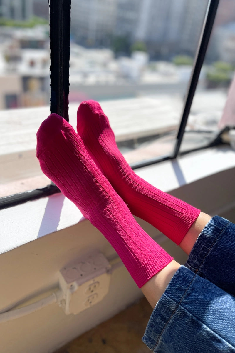 Heliotique | Le Bon Shoppe Her Socks - Fuchsia Pink