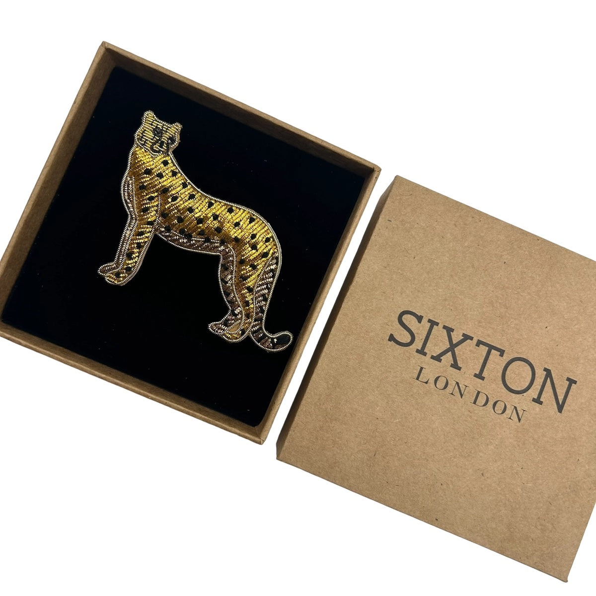 Heliotique | Sixton Embroidered Cheetah Brooch