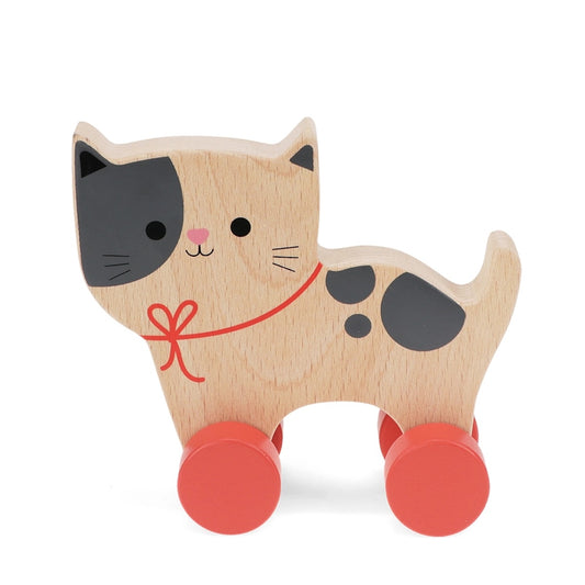 Heliotique | Rex London Wooden Push Along Cat