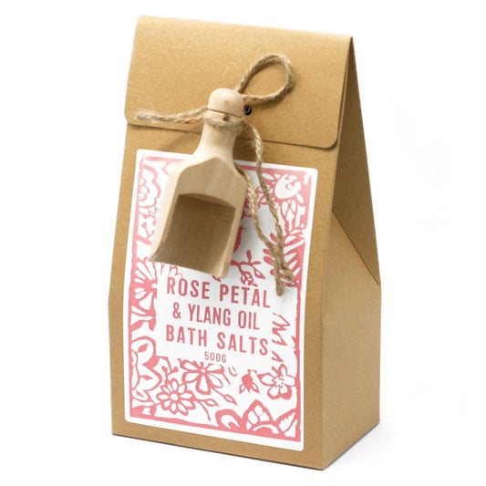 Bath Salts 500g - Rose Petal & Ylang Oil