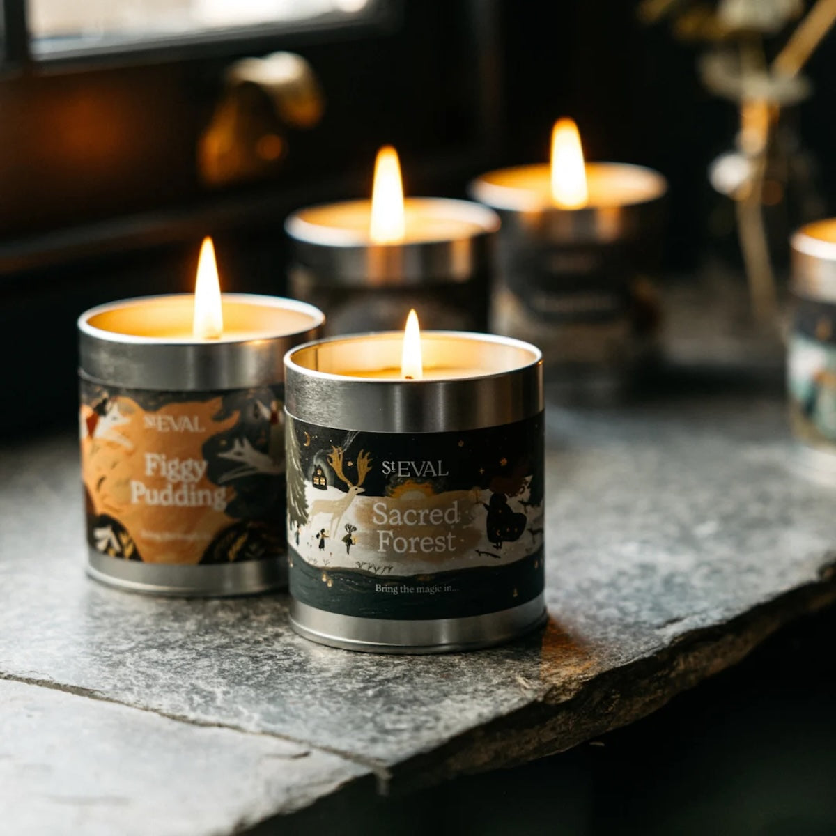 Sacred Forest Christmas Tin Candle
