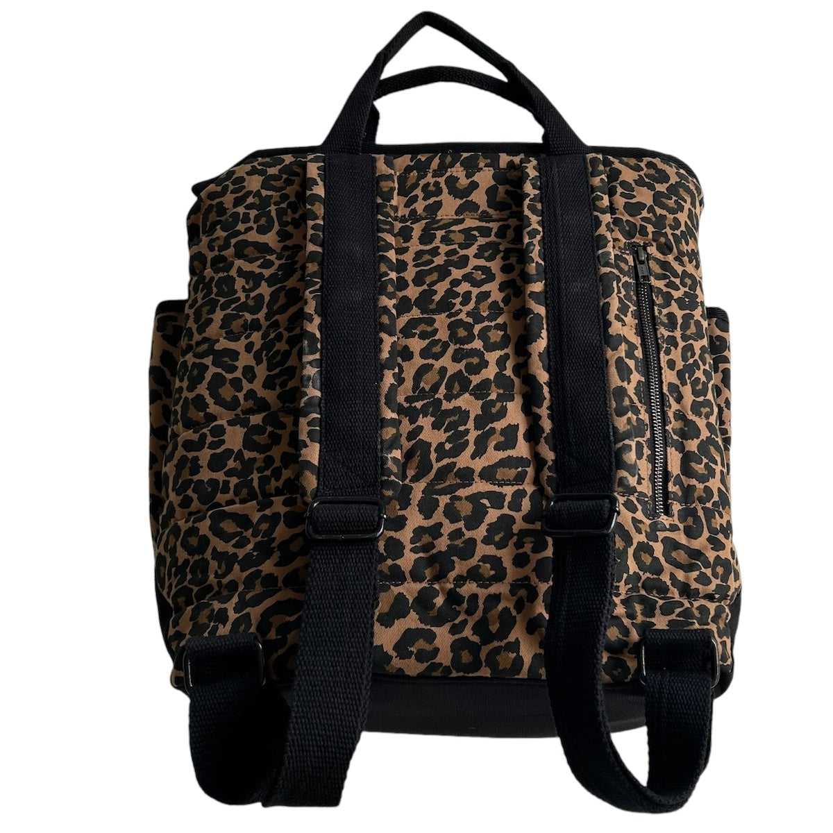 Heliotique | Sixton Leopard Print Backpack - Dark Brown & Black