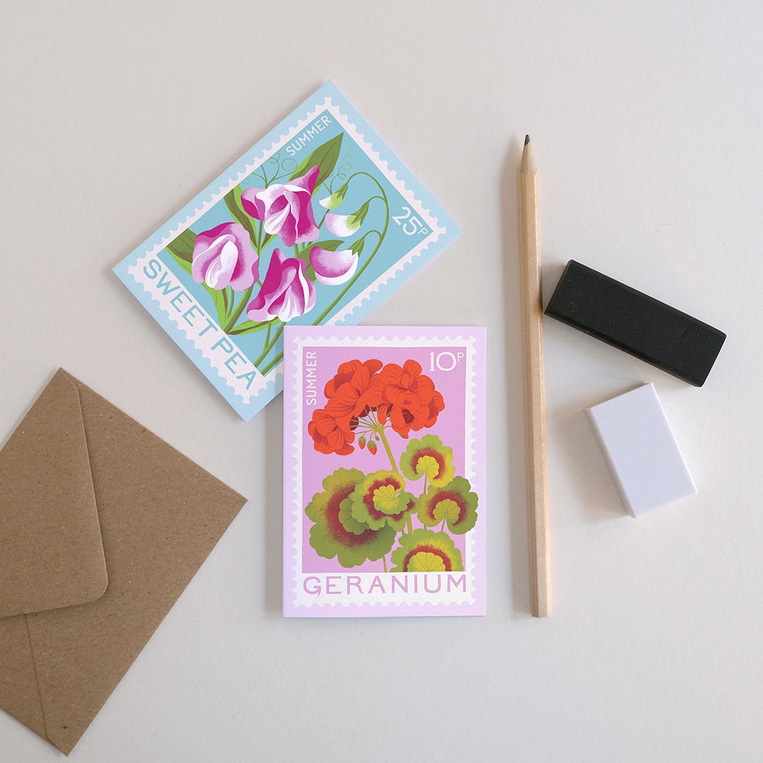 Heliotique | Printer Johnson Geranium Mini Greeting Card