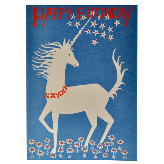 Heliotique | Cambridge Imprint Large 'Happy Birthday' Unicorn Card
