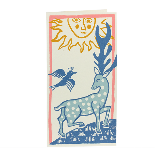 Heliotique Deer & Bird Card - Pack of Ten