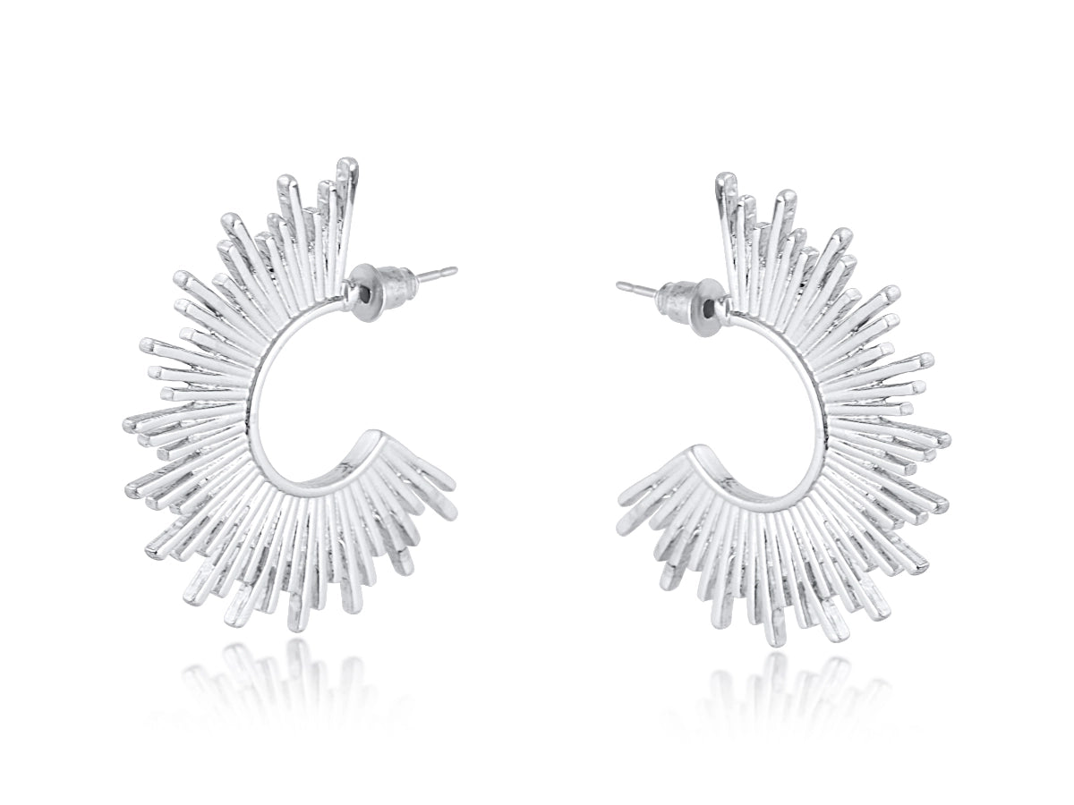 Heliotique | Big Metal London Amanda Half Disc Sunburst Earrings