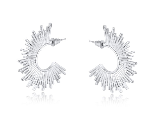 Heliotique | Big Metal London Amanda Half Disc Sunburst Earrings
