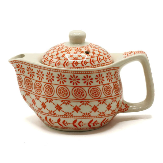 Heliotique | Small Retro Herbal Teapot - Orange Mosaic
