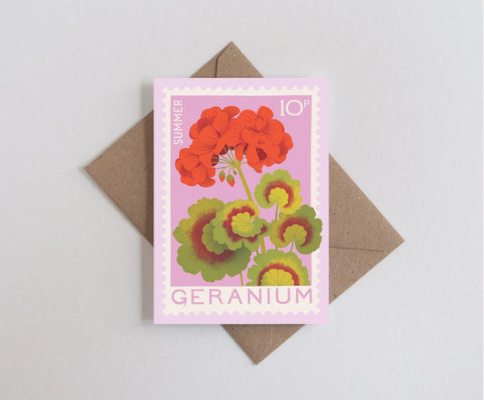 Heliotique | Printer Johnson Geranium Mini Greeting Card